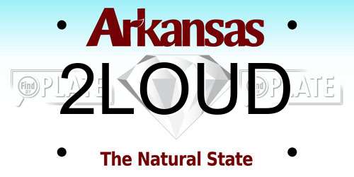 2LOUD Arkansas License Plate