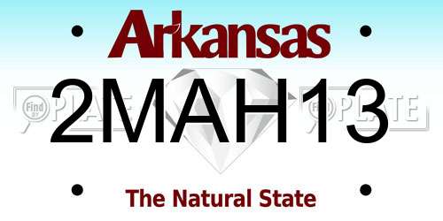 2MAH13 Arkansas License Plate
