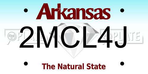 2MCL4J Arkansas License Plate