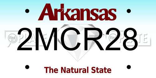 2MCR28 Arkansas License Plate