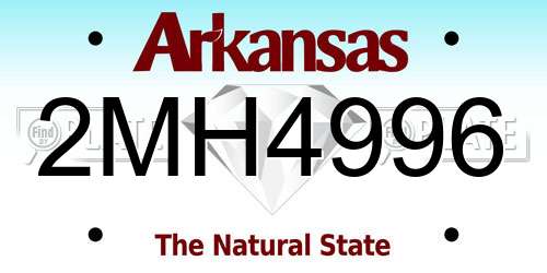 2MH4996 Arkansas License Plate
