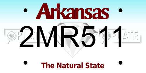 2MR511 Arkansas License Plate