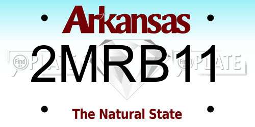 2MRB11 Arkansas License Plate