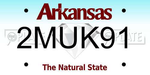 2MUK91 Arkansas License Plate