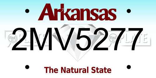 2MV5277 Arkansas License Plate