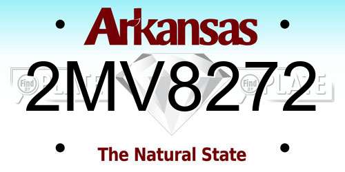 2MV8272 Arkansas License Plate