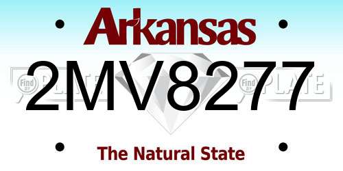 2MV8277 Arkansas License Plate