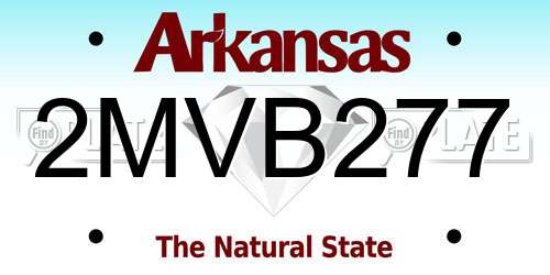 2MVB277 Arkansas License Plate