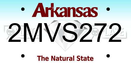 2MVS272 Arkansas License Plate