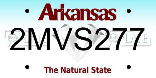 2MVS277 Arkansas License Plate