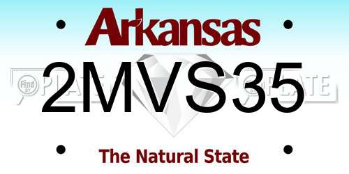 2MVS35 Arkansas License Plate
