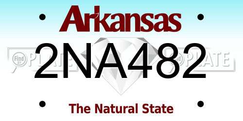2NA482 Arkansas License Plate