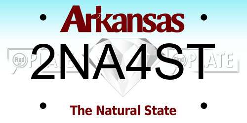 2NA4ST Arkansas License Plate