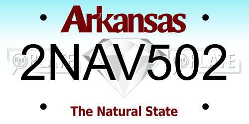 2NAV502 Arkansas License Plate
