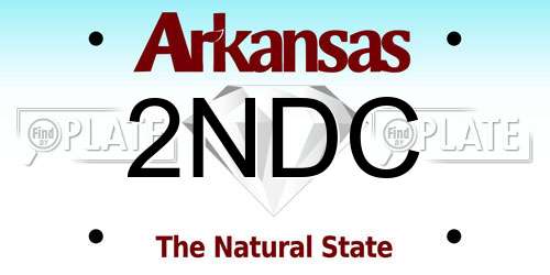 2NDC Arkansas License Plate