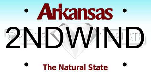 2NDWIND Arkansas License Plate
