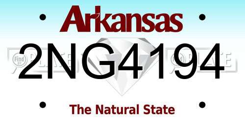 2NG4194 Arkansas License Plate