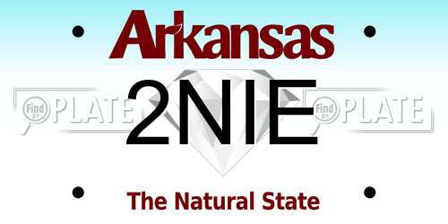 2NIE Arkansas License Plate