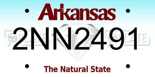 2NN2491 Arkansas License Plate