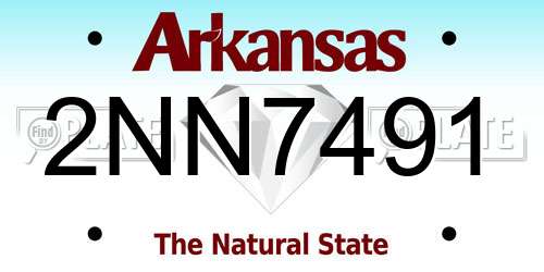 2NN7491 Arkansas License Plate