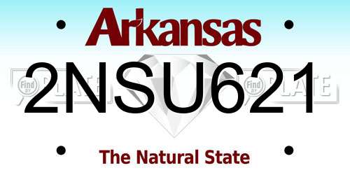 2NSU621 Arkansas License Plate