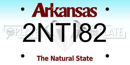 2NTI82 Arkansas License Plate