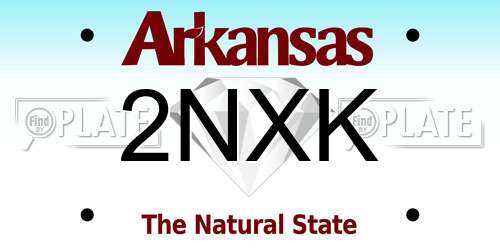 2NXK Arkansas License Plate