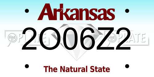 2O06Z2 Arkansas License Plate