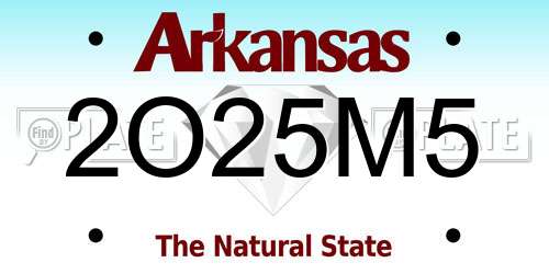 2O25M5 Arkansas License Plate