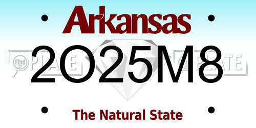 2O25M8 Arkansas License Plate
