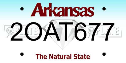 2OAT677 Arkansas License Plate