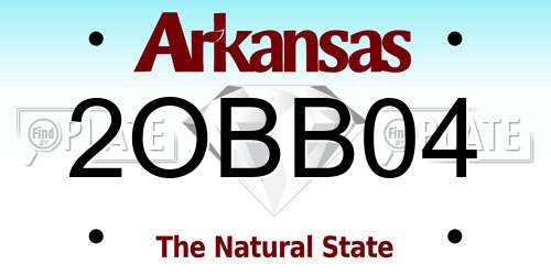 2OBB04 Arkansas License Plate