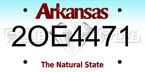 2OE4471 Arkansas License Plate