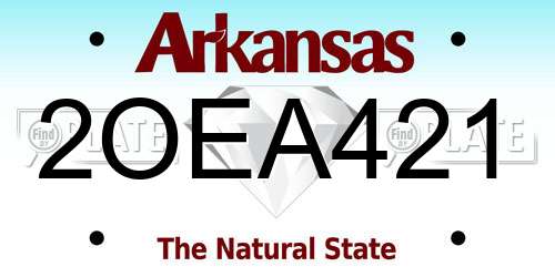 2OEA421 Arkansas License Plate