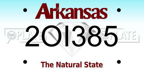 2OI385 Arkansas License Plate