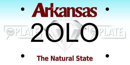 2OLO Arkansas License Plate