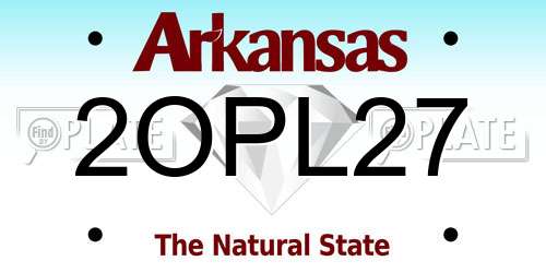 2OPL27 Arkansas License Plate