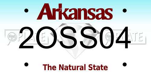 2OSS04 Arkansas License Plate