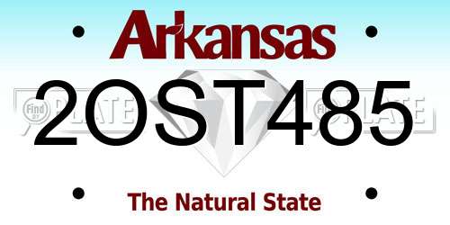 2OST485 Arkansas License Plate