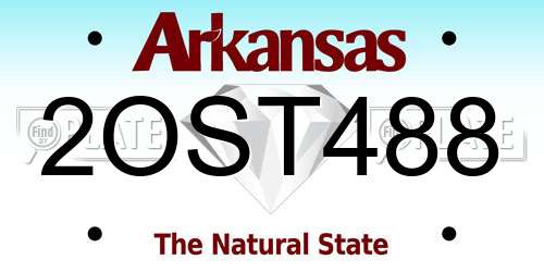 2OST488 Arkansas License Plate