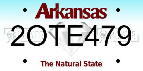 2OTE479 Arkansas License Plate