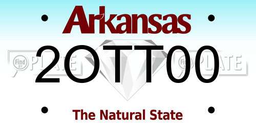 2OTT00 Arkansas License Plate