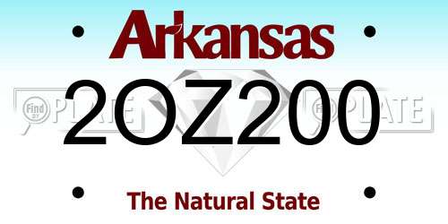 2OZ200 Arkansas License Plate