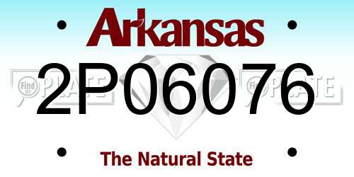 2P06076 Arkansas License Plate