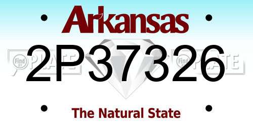 2P37326 Arkansas License Plate