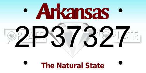 2P37327 Arkansas License Plate
