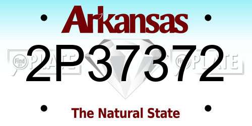 2P37372 Arkansas License Plate