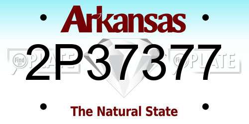 2P37377 Arkansas License Plate
