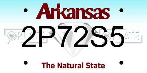 2P72S5 Arkansas License Plate