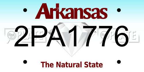 2PA1776 Arkansas License Plate